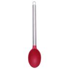 Colher De Silicone Inox Vermelha Utensílios Cozinha 6x33cm