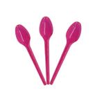 Colher Descartável para Sobremesa Rosa Neon com 50 unidades Bello Festas