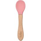 Colher em silicone e bambu rosa - buba