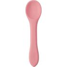 Colher Em Silicone Flexível Rosa Menina Buba