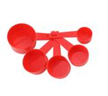 Colher Medida Jogo Com 4 Vermelha