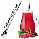 Colher misturadora inox bailarina 30,5cm drinks sucos bebidas prático