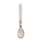 COLHER P/SORVETE DE ACO INOX C/CABO DE PLASTICO BAMBU TRANSPARENTE 18cm LYOR