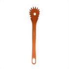 Colher Pegador Macarrão Nylon Talher Utensílio Laranja 28Cm