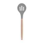 Colher Raspa Tudo Perfurada De Arroz Silicone Bambu 32cm