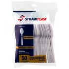 Colher Refeicao Forte Cristal Strawplast 50un