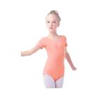 Collant De Balé Infantil Para Meninas, Manga Curta, Ginástica, Dança, Traje, Roupa De Treinamento