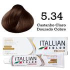 Coloração 5.34 Castanho Claro Dourado Cobre Itallian Color