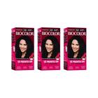 Coloraçao Biocolor Creme 3.0 Castanho Escuro - Kit C/ 3un