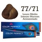 Coloração Color Perfect 77/71 Louro Médio Intenso Marrom Acinzentado Wella