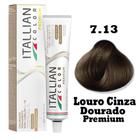 Coloração Itallian Premium 60g Louro Cinza Dourado 7.13