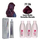 Coloração Mairibel 77.26 Louro Médio Vermelho Marsala + Ox 90ml