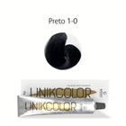 Coloração UnikColor 1-0 Preto 50gr Gaboni Professional