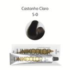 Coloração UnikColor 5-0 Castanho Claro 50gr Gaboni Professional