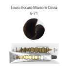 Coloração UnikColor 6-71 Louro Escuro Marrom Cinza 50gr Gaboni Professional