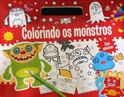 Colorindo os Monstros - Prancheta de Colorir e Adesivos - Pé da Letra