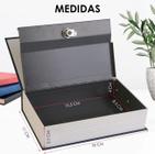 "Com o Cofre Camuflado Formato Livro Porta Joias com Chave, você pode guardar seus objetos de valor em um local seguro e