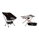 Combo 1 Cadeira Portátil Dobrável metal + Mesa Portátil Praia - Camping Lazer Portable Style