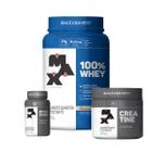 Combo 100% Whey 900g, Creatina Monohidratada 300g e Bcaa 60caps - Max Titanium