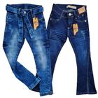 combo 2 calças jeans feminina infantil com lycra Tam 4