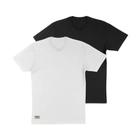 Combo 2 Camisetas Masculinas Preta e Branca Cotton Pesado