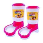 Combo 2 Comedouro Automático Alimenta Pet One - Rosa - Mypetone