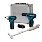 Combo 2 Parafusadeiras a Bateria 12V com Aspirador Makita