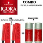 COMBO 3 TINTAS IGORA 5-00 (castanho claro natural extra) - Tinta