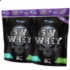 Combo 2 X Whey Protein 5w Dark Insane 2kg Pró Effect Baunilha