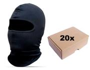 Combo 20 Touca Capuz Ninja Balaclava Proteção Frio Inverno Preta Moto Motoboy Paintball Tático Militar - DVSC