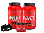 Combo 2x Nutri Whey + Creatina E Luva Integral Medica Envio