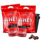 Combo 2x Nutri Whey Protein 2x Glutamina+ Coqueteleria