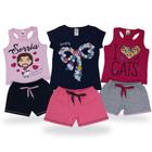 Combo 3 Conjunto Infantil Menina Feminino Verão