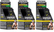 COMBO 3 Gel Energel Black 10 Sachês Bodyaction Carb Up Sabor Limao Bcaa Waxy Maize Whey protein