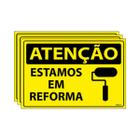 Combo 3 Placas De Sinalização Atenção Estamos Em Reforma 30x20 Ecom IA - SA47 F9e