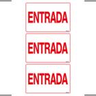 Combo 3 Placas De Sinalização Entrada 30x20 Ekomunike - S-213/2 F9e