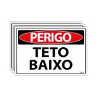 Combo 3 Placas De Sinalização Perigo Teto Baixo 30x20 Ecom IA - SP58 F9e