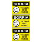 Combo 3 Placas Sorria Você Está Sendo Filmado - P-25 F9E