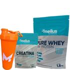 Combo 3w Pure Whey - 1,8 Kg + Creatina Pura 300g + Coqueteleira 700 ML