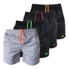 Combo 4 Bermudas Masculinas Tactel Moda Praia Estampada