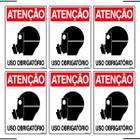 Combo 6 Placas De Sinalização Atenção Máscara Uso Obrigatório 20x30 Ekomunike - S-201 F9e