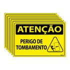 Combo 6 Placas De Sinalização Atenção Perigo De Tombamento 30x20 Ecom IA - SA104 F9e