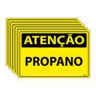 Combo 6 Placas De Sinalização Atenção Propano 30x20 Ecom IA - SA39 F9e