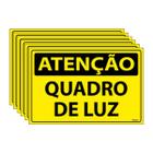 Combo 6 Placas De Sinalização Atenção Quadro De Luz 30x20 Ecom IA - SA59 F9e