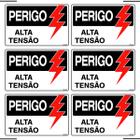 Combo 6 Placas De Sinalização Perigo Alta Tensão 30X20 Ekomunike - S-217 F9e