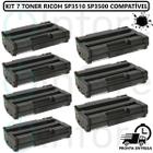 Combo 7 Toner Sp3500 3500 5 Un Compatível C/ Ricoh SP3500 SP3510 SP3400 SP3500 SP3510SF SP3500SF