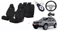 Combo Aconchego Premium Duster 2010-2017 + Volante + Chaveiro Tecido