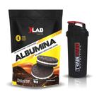 Combo Albumina Sabor Cookies e Cream 1kg XLab + Coqueteleira Shaker 600ml - X Lab