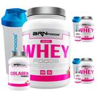 COMBO AMIGAS: 3x Pink Whey c/ Colágeno 900g + 3x Pink Colágeno 200g + 3x Coqueteleira - BRN FOODS waywey