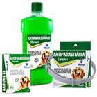 Combo Anti Pulgas E Carrapatos Shampoo Coleira Sabonete P/cães World Dug's